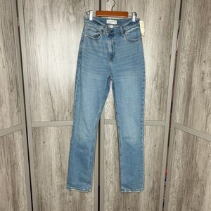 Abercrombie Fitch Jeans 25 Cross Button 90s Slim Straight Ultra High Rise